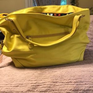 Big Buddha Yellow Leather Shoulder Bag Tote